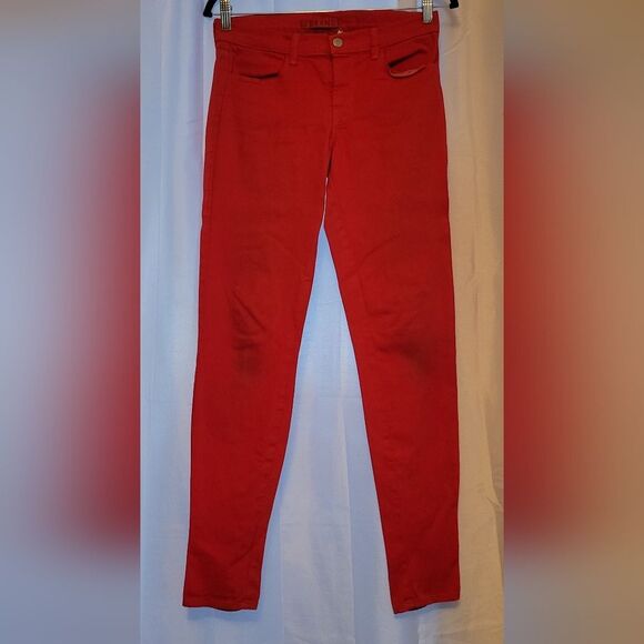 * * J BRAND orange stretchy jeans Final Discount - Picture 1 of 6